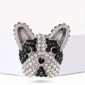 NWOT - French Bulldog Brooch - Black and Silver